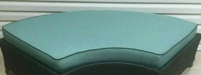 Frontgate Newport Outdoor Patio Sofa Chair Ottoman cushion 26x68 Spa Blue NEW - Image 1 of 2