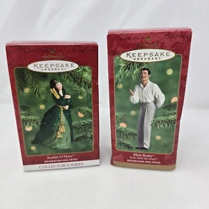 Set of 2 Hallmark Ornament SCARLETT O'HARA & RHETT BUTLER Gone with the Wind - Picture 1 of 4