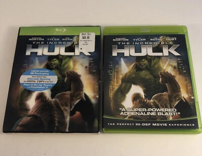 The Incredible Hulk (Blu-ray, 2008) 3D Packaging w/ Slipcover Green Case - Image 1 of 3