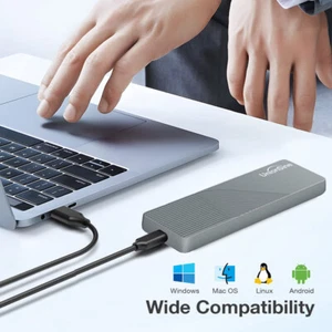 M.2 NVME & SATA USB 3.1 Type-C 2TB SSD Enclosure Case Adapter 10 Gbps Highspeed - Picture 1 of 12