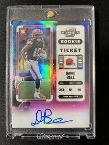 David Bell NEBULA 2/2 ON CARD Auto 2022 Contenders Optic SSP Browns Rookie RC - Picture 1 of 4