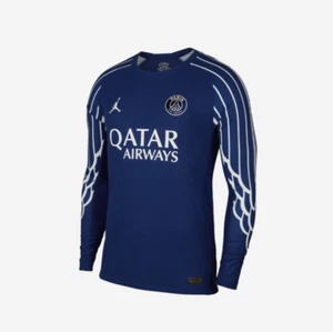 Jordan x Paris 2024/25 Match 4th Dri-Fit Long Sleeve Jersey HJ7322-493 UCL - Picture 1 of 16