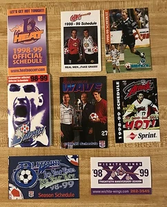 1998-99 Professional Soccer Schedule Lot of 8 - Picture 1 of 2