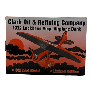 Clark Oil and Refining Company 1932 Lockheed Vega Airplane Bank DieCast - Picture 1 of 9