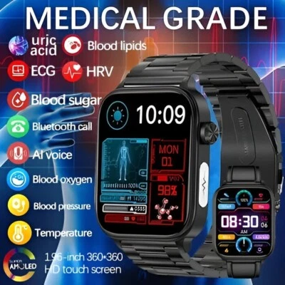 Reloj Inteligente con monitoreo de más de 20 parámetros de salud, ECG, TA, Gluc, - Imagen 1 de 4