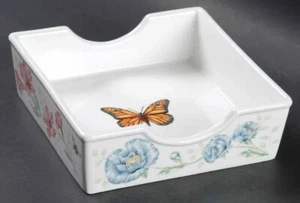 Lenox Butterfly Meadow Napkin Holder Louise Le Luyer Botanical - Picture 1 of 7