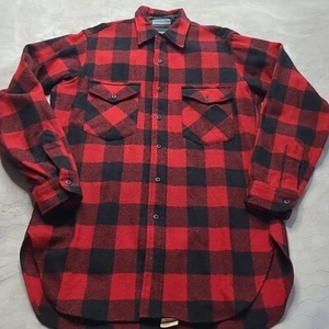 Camisa De Colección Pendleton Exterior Hombre Lana Franela M Med Buffalo Cuadros EE. UU. - Imagen 1 de 15