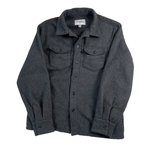 Goodfellow & Co  Men's Sml Shirt Jacket Fleece Charcoal Gray Polyester Pockets - Picture 1 of 12