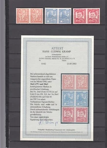 SBZ, 1945 Kinderhilfe 26aU-28aU ** imperforated pairs certificate, (37739) - Picture 1 of 1
