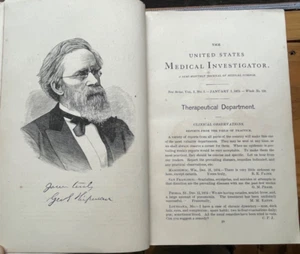 VEREINIGTE STAATEN MEDIZINISCHER INVESTIGATOR - Bände 1 & 2, 1875 WISSENSCHAFTSMEDIZIN REFERENZ - Bild 1 von 12