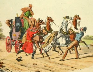test LITHOGRAPHIE EQUESTRE Attelage cheval équitation - Imagen 1 de 1