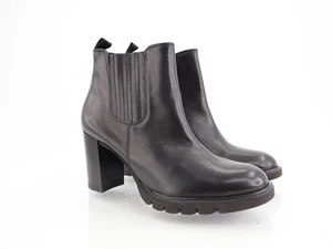Bota Chelsea Paul Green Sahara Tacón Bloque Cuero Negro Talla 10.5 EE. UU. 8 UK - Imagen 1 de 12