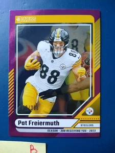 2024 Panini Donruss Purple Pat Freiermuth #73 Steelers /308 - Picture 1 of 2