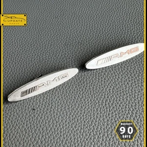 Front Seat Upper Cushion AMG Emblem Logo SET  OEM 04-08 Mercedes SL55 AMG R230 - Picture 1 of 7