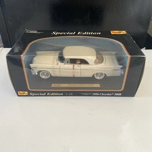 Maisto 1956 Chrysler 300B 1:18 Scale Diecast Model Model Car White - Picture 1 of 5