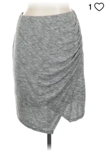 Women’s A New Day Gray Pull On Ruched Side Skirt Size L - Picture 1 of 8
