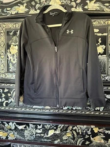 Youth Size L Black Under Armour Zip Up Shell Coat 5-14 - Picture 1 of 5