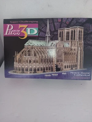 Puzz 3D Notre Dame Cathedral Paris France Puzzle 952 Pc Milton Bradley Complete  - Image 1 of 4