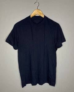 Prada Herren T-Shirt Tee gesticktes Logo hinten Gr. ~M dunkelblau - Bild 1 von 6