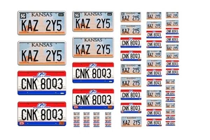Assorted scale model TV car Supernatural Impala license plates tags 1/25 1/18 - Picture 1 of 1