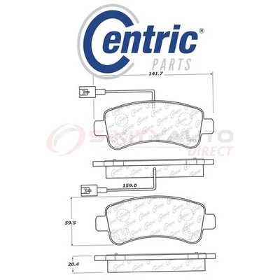 Centric C-TEK Metallic Disc Brake Pads for 2014-2018 Ram ProMaster 3500 3.0L vn Foto 1 de 4