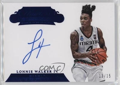 2018-19 Panini Flawless Collegiate Sapphire /15 Lonnie Walker IV #BSS-LW Auto RC - Image 1 of 2