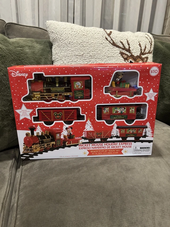 Disney Mickey Mouse Holiday Express 12-Piece Ready To Play Train Set