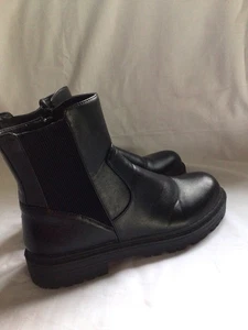 Damen Joe Brown S schwarz Kunstleder klobig Chelsea Stiefel Größe 7 - Bild 1 von 4