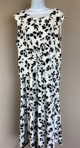 Lauren Ralph Lauren Dress Women’s White Black Size 18 Sleeveless - Picture 1 of 10