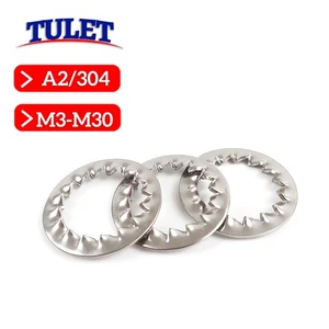 SHAKEPROOF LOCK WASHERS INTERNAL TOOTHED SERRATED TOOTH A2 STAINLESS STEEL - Picture 1 of 17