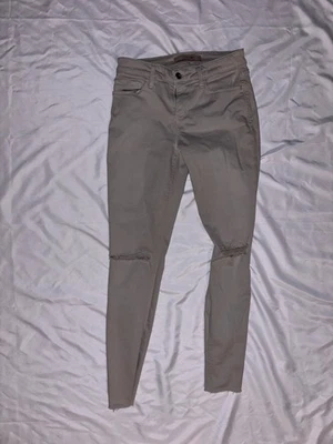 Joe's Flawless The Icon Skinny Ankle Jeans Womens 28W Gray Distressed Mid Rise - Image 1 of 4