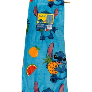 Disney Stitch Plush Throw Blanket Blue 50x70 Pineapple Watermelon Tropical Fruit - Picture 1 of 4