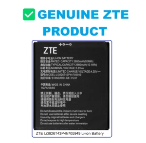 Batterie Li3826T43P4h705949 pour téléphone portable grand public ZTE Avid 579 Z5156CC - Photo 1 sur 1