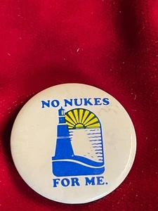 No Nukes For Me Maine Anti Atomkraftwerk Protest Pinback Button 1,25" - Bild 1 von 2