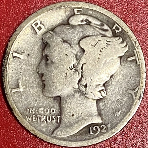 1921 MERCURY DIME Cover