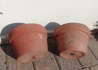 2 Small Terracotta Plant Pots Garden Pots 105