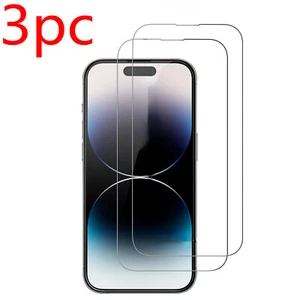 Protector de pantalla transparente de vidrio templado 3 piezas para iPhone 15 14 13 12 Plus Max Pro - Imagen 1 de 5