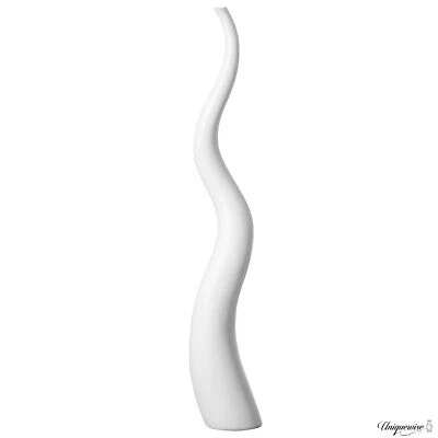 Tall Ceramic Black Animal Horn Floor Vase Elegant for Entryway and Living Room - Image 1 of 4