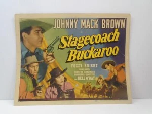 STAGECOACH BUCKEROO JOHNNY MACK BROWN 1941 TÍTULO DE PELÍCULA TARJETA DE LOBBY #1 GRATIS S&H MJ - Imagen 1 de 2