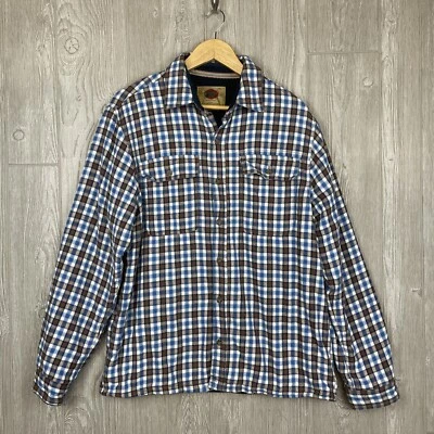 BOSTON TRADERS Fleece Lined Plaid Flannel Long Sleeve Top Shirt Mens Sz Large - Image 1 of 4