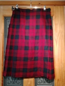 Kilt Highland Home LADIES SCOTTISH TRADITIONAL TARTAN KILT Red Size 14 - Picture 1 of 8