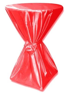 Stehtischhusse ROT 70 cm  glänzend Hochzeit Stehtisch Husse Stehtischhussen - Bild 1 von 1