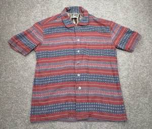 1950s Style Rockabilly Hollywood Rogue Size M Striped Short Sleeve Rep - Picture 1 of 8