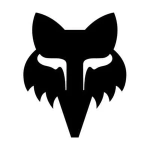 Genuine Fox Head Decal 2.5" Sticker Decal MX BMX Dirt Bike FOX Racing Black - Picture 1 of 2
