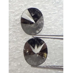 1.80 Ct,Natural Oval Shape Diamond,Pair Diamond,Black Color Diamond,Earrings Set - Picture 1 of 9