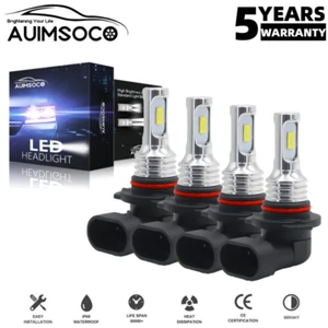 4x 9005 9006 LED Combo Headlight Bulbs High Low Beam Kit 6000K Xenon Super White - Picture 1 of 12