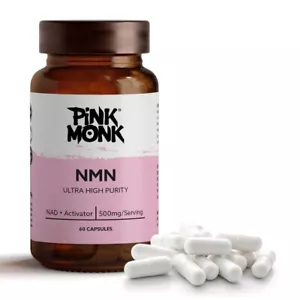 Suplemento NAD estabilizado Pink Monk NMN para energía antienvejecimiento y envejecimiento saludable - Imagen 1 de 7