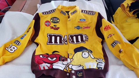 Vintage Chase Nascar M&M Racing Team Jacket #38 With patches size Small Cover