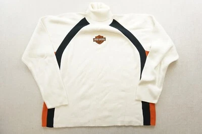 Женский белый свитер Harley Davidson с черепаховым вырезом размер XL - Изображение 1 из 4