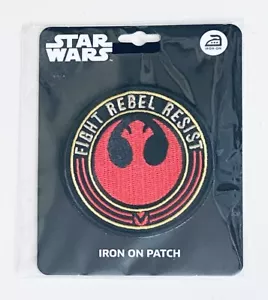 Star Wars Iron-On Patch - Fight Rebel Resist - Disney - Brand New - Picture 1 of 2